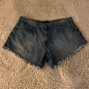 ripped jean shorts